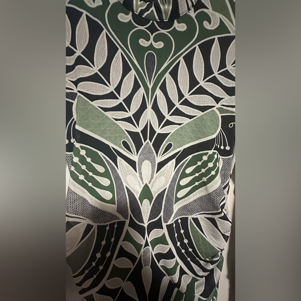 BNWT FARM Rio Green and Black Long Sleeve Dress size Large - Picture 4 of 9